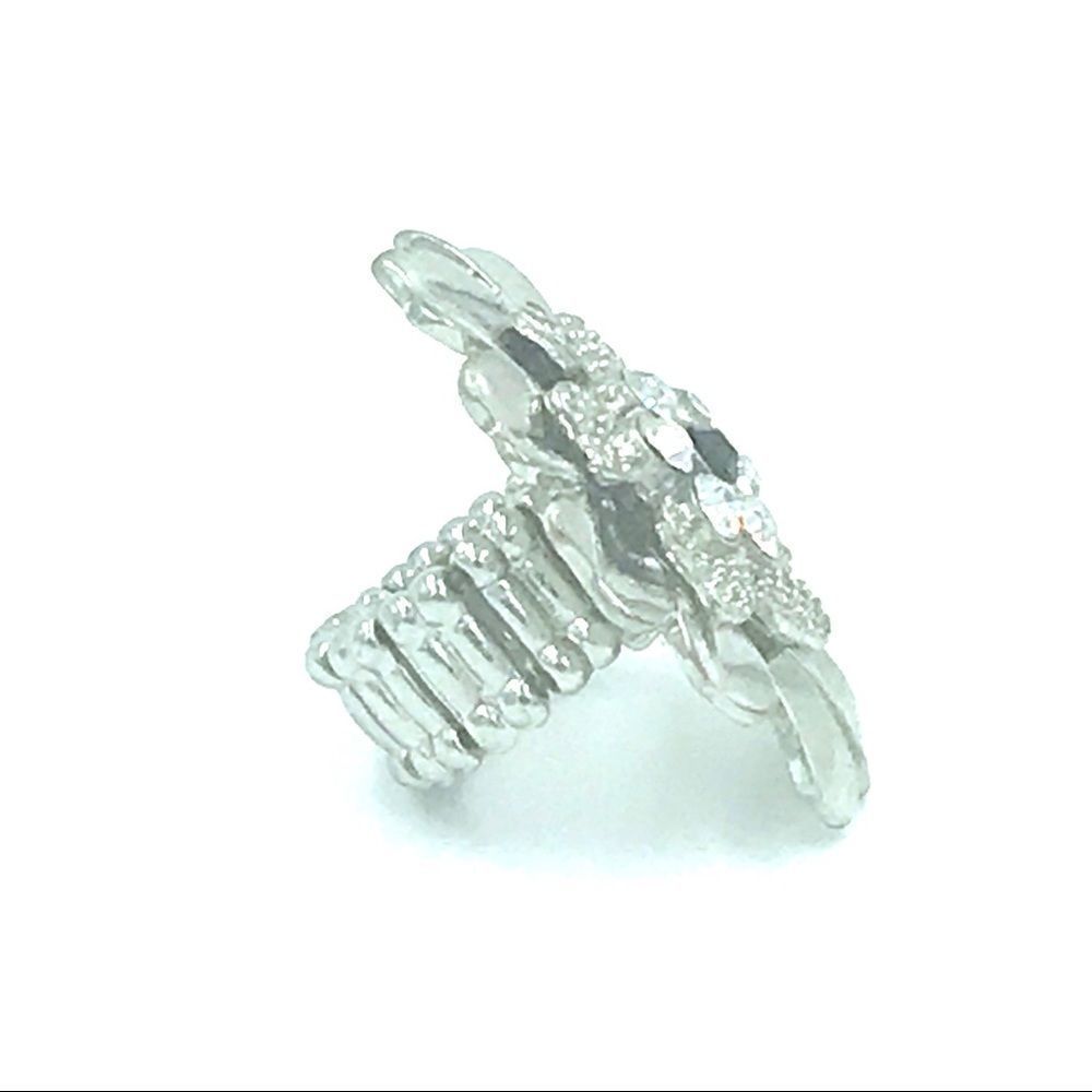 Silvertone large snowflake ring - Picture 3 of 5